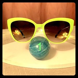 Women’s Lime Green Fun Fashion CatEye Sunglasses